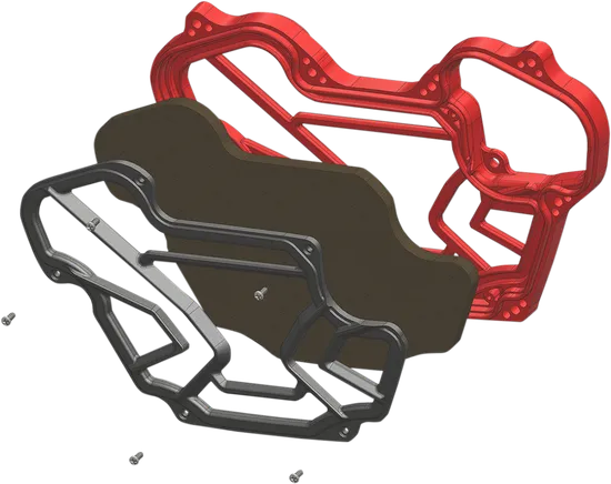 Koso Black Red Foam Hurricane Racing Air Filter