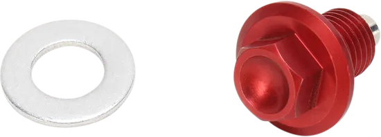 Moose Red Aluminum Magnetic Drain Plug Bolt Screw