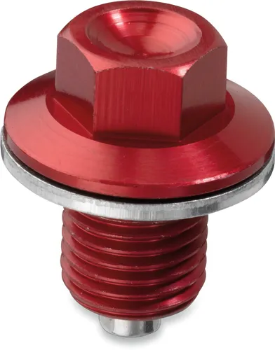 Moose Red Aluminum Magnetic Drain Plug Bolt Screw