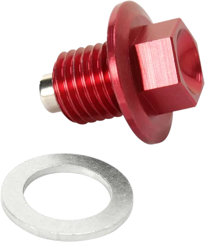 Moose Red Aluminum Magnetic Drain Plug Bolt Screw