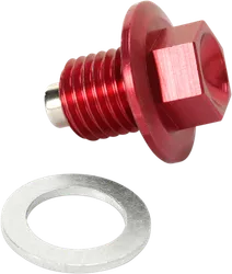 Moose Red Aluminum Magnetic Drain Plug Bolt Screw