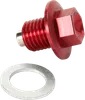 Moose Red Aluminum Magnetic Drain Plug Bolt Screw