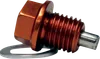 Moose Racing Orange Aluminum Magnetic Drain Plug Bolt Screw