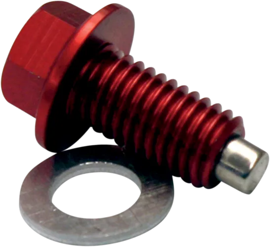 Moose Red Aluminum Magnetic Drain Plug Bolt Screw