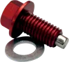 Moose  Red Aluminum Magnetic Drain Plug Bolt Screw