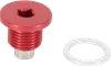 Moose Red Aluminum Magnetic Case Oil Drain Plug Bolt