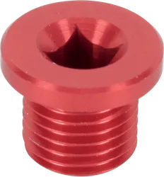 Moose Racing Red Aluminum Magnetic Side Oil Drain Plug Bolt