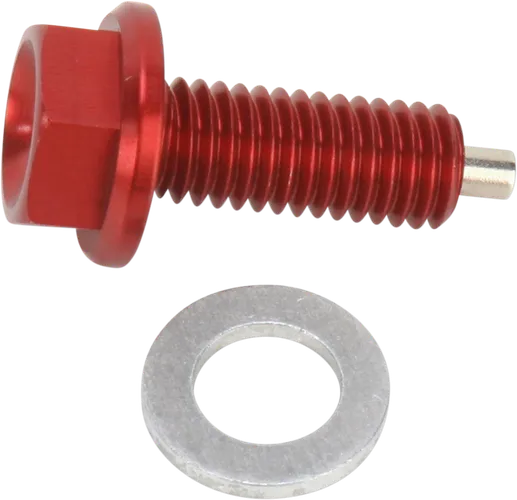 Moose Racing Red Aluminum Magnetic Drain Plug Bolt Screw 1