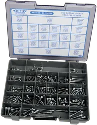 DS Chrome Socket Head Bolt Assortment Knurled Coarse Thread 1/4in to 3/8in