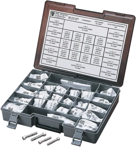 DS Chrome Socket Head Bolt Assortment Knurled Fine Thread 1/4in-3/8in