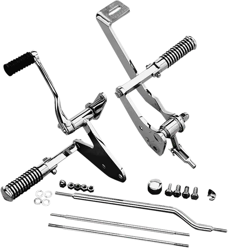 DS Chrome Steel Complete Forward Control Kit w Pegs
