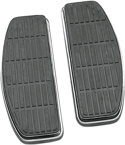 DS Chrome Steel Driver Floorboard Set w Damper