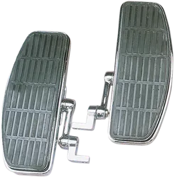 DS Chrome and Black Adjustable Driver Floorboard w Damper