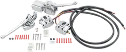 DS Chrome Brake Master Cylinder Handlebar Control Kit w Switches