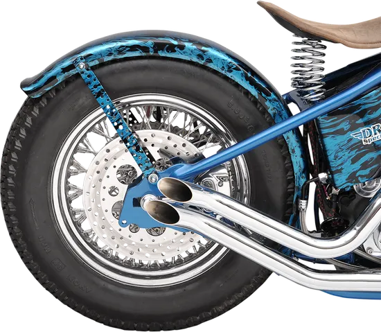 DS Unfinished Steel Smooth Style Rear Fender wo Turn Signal