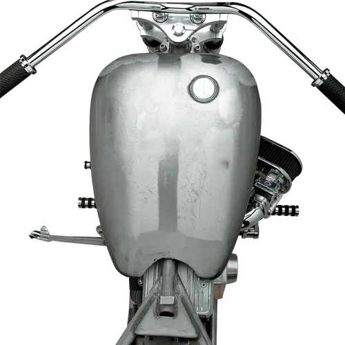 DS Raw Steel Smooth 2in Extended Gas Petrol Fuel Tank w Screw Cap