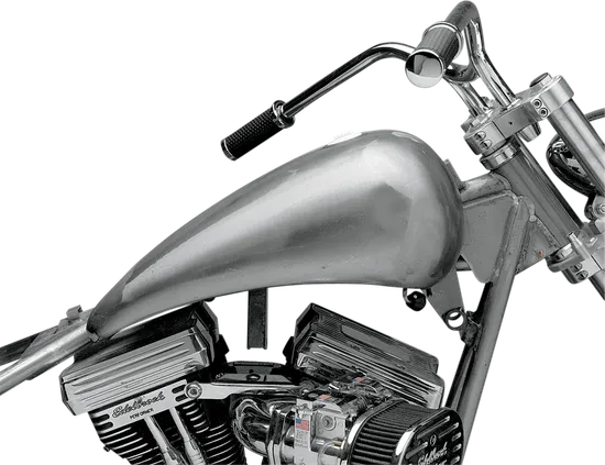 DS Raw Steel Smooth 2in Extended Gas Petrol Fuel Tank w Screw Cap