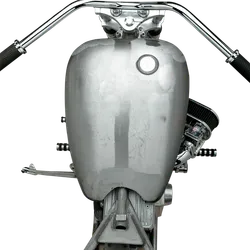 DS Raw Steel Smooth 2in Extended Gas Petrol Fuel Tank w Screw Cap