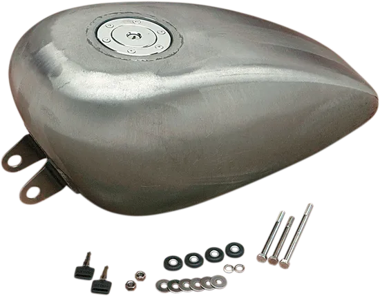 DS Raw Steel Aero Cap Gas Fuel Petrol Tank 3.3 Gal