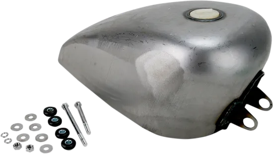 DS Raw Steel Rubber Mount Gas Tank Screw Cap 2.25G