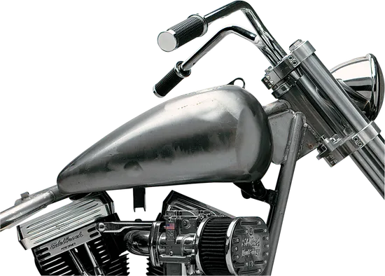 DS Raw Steel Flatside Fat Bob Gas Petrol Fuel Tank 3.5G