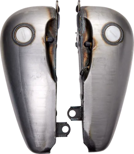 DS Raw Steel Flatside Fat Bob Gas Petrol Fuel Tank 3.5G
