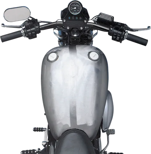 Extended Rubber Mount Smooth Gas Fuel Tank 2 Caps