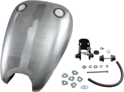 Extended Rubber Mount Smooth Gas Fuel Tank 2 Caps