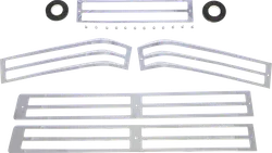 Parts Unlimited Chrome Rear Saddlebag Light Grille Set