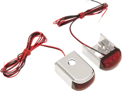 Alloy Art Chrome Fender Strut Red LED Marker Lights