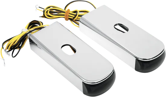 Alloy Art Chrome Fender Strut Smoke LED Marker Lights