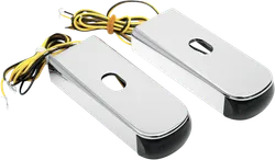 Alloy Art Chrome Fender Strut Smoke LED Marker Lights
