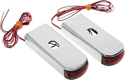Alloy Art Raw Fender Strut Red LED Marker Lights