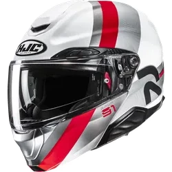 HJC Adult Unisex RPHA 91 Fensh Modular Helmet Modular XS Red Silver White