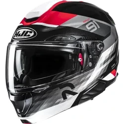 HJC Adult Unisex RPHA 91 Madal Modular Helmet Modular XS Black Red White