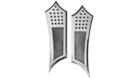 Accutronix Chrome Aluminum Knurled Front Floorboard