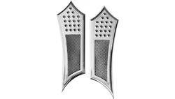 Accutronix Chrome Aluminum Knurled Front Floorboard