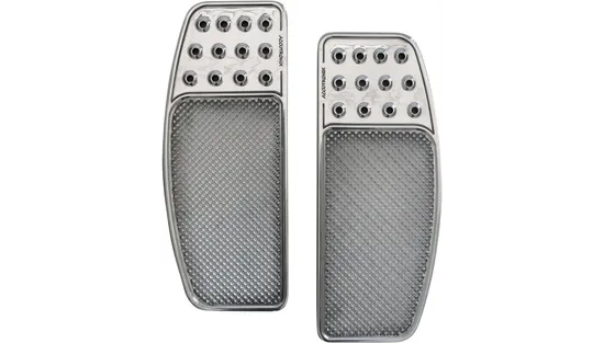 Accutronix Chrome Aluminum Knurled Front Floorboard