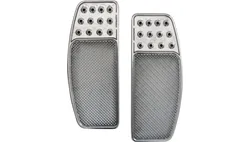 Accutronix Chrome Aluminum Knurled Front Floorboard