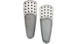 Accutronix Chrome Aluminum Knurled Front Floorboard