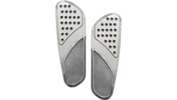 Accutronix Chrome Aluminum Knurled Drilled Front Floorboard