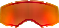 Fly Racing Brown Red Mirror Adult Goggle Dual Lens w/o Vents