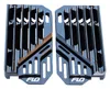 Flo High Flow Radiator Braces Guards Black Pair