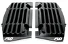 Flo High Flow Radiator Braces Guards Black Pair