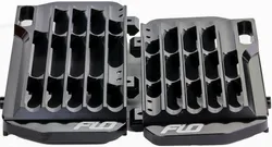 Flo High Flow Radiator Braces Guards Black Pair
