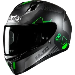 HJC Adult Youth Unisex C10 Aspa Helmet Full Face S Gray Green