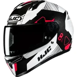 HJC Adult Youth Unisex C10 Aspa Helmet Full Face L Black Red White