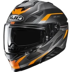 HJC Adult Unisex i71 Zest Helmet Full Face L Black Gray Orange
