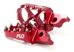 Flo Pro Series Footpegs Driver Foot Pegs Pair Red