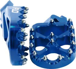 Flo Pro Series Footpegs Driver Foot Pegs Pair Blue